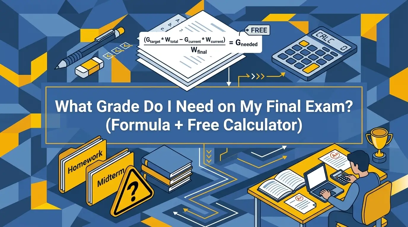 What Grade Do I Need on My Final Exam? (Formula + Free Calculator)